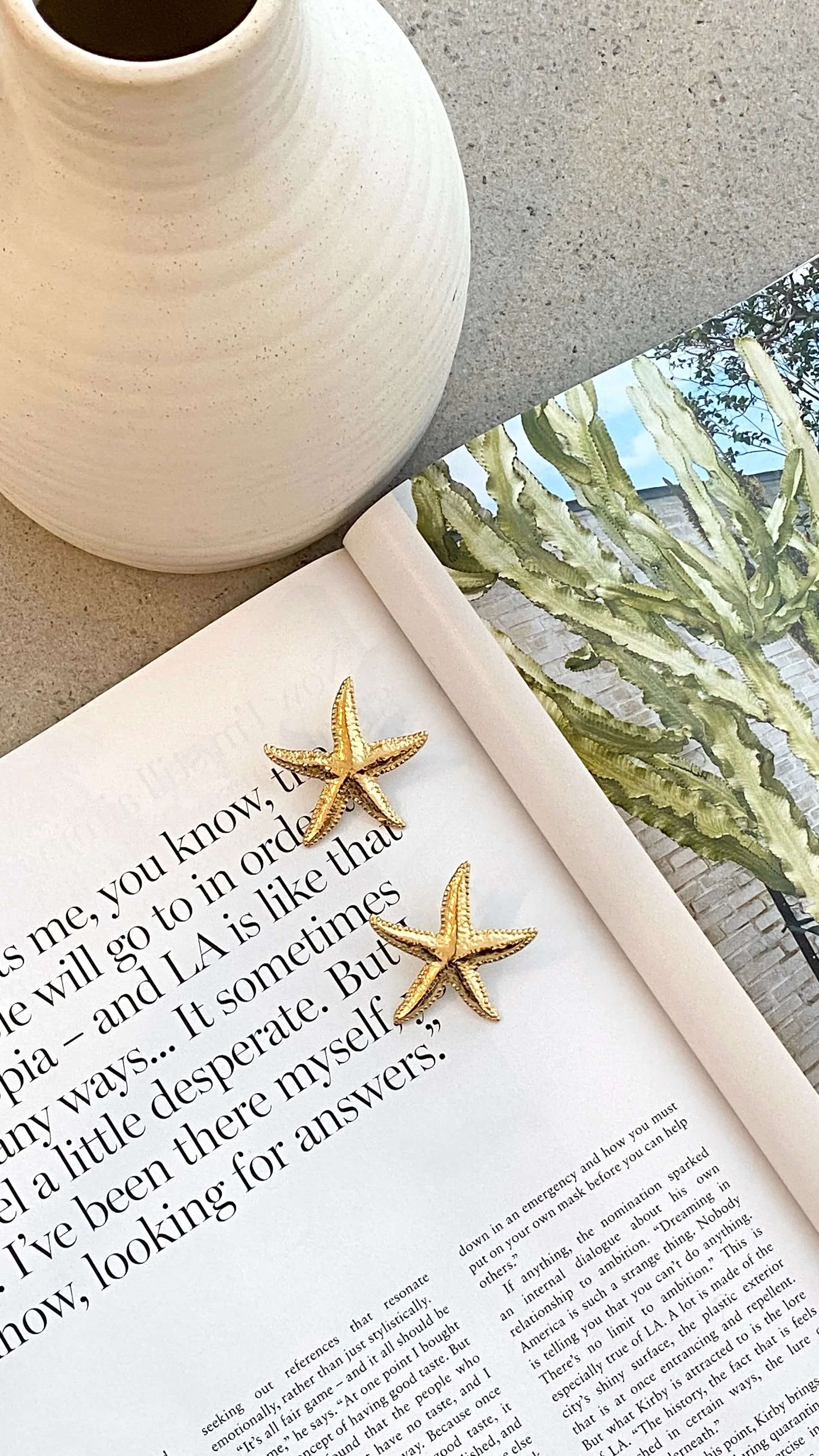 Starfish Earrings - Gold