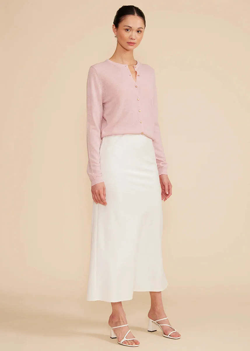 Stassi Bias Midi Skirt - White