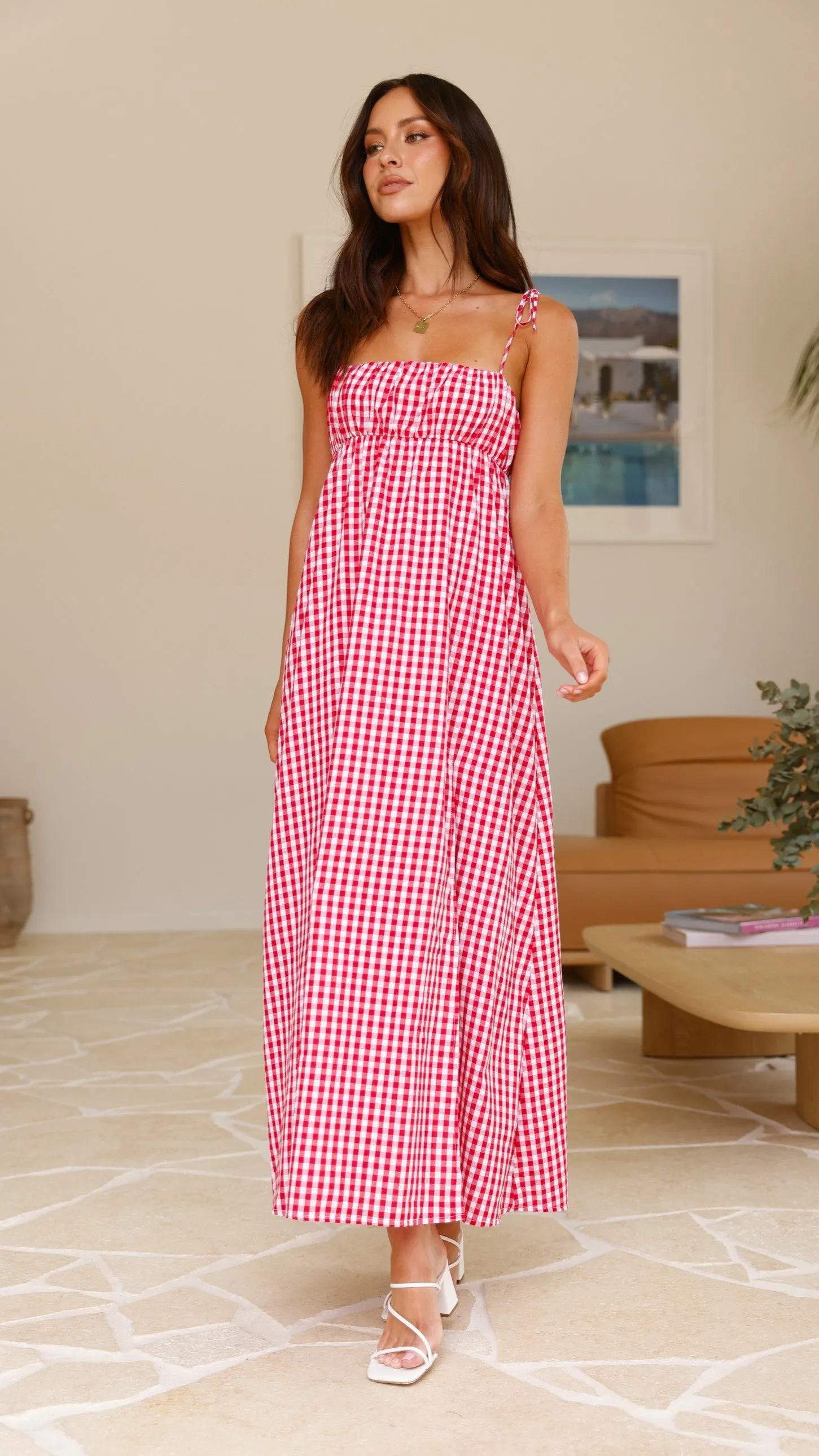 Taissa Maxi Dress - Picnic Red