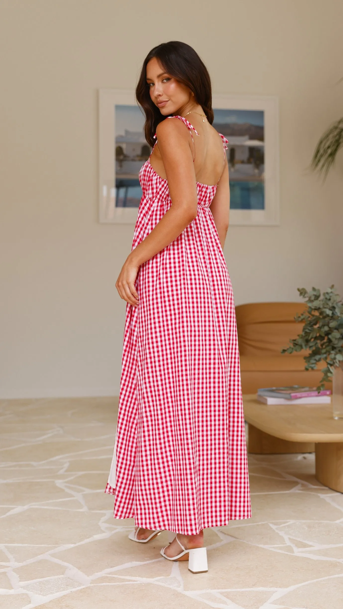 Taissa Maxi Dress - Picnic Red