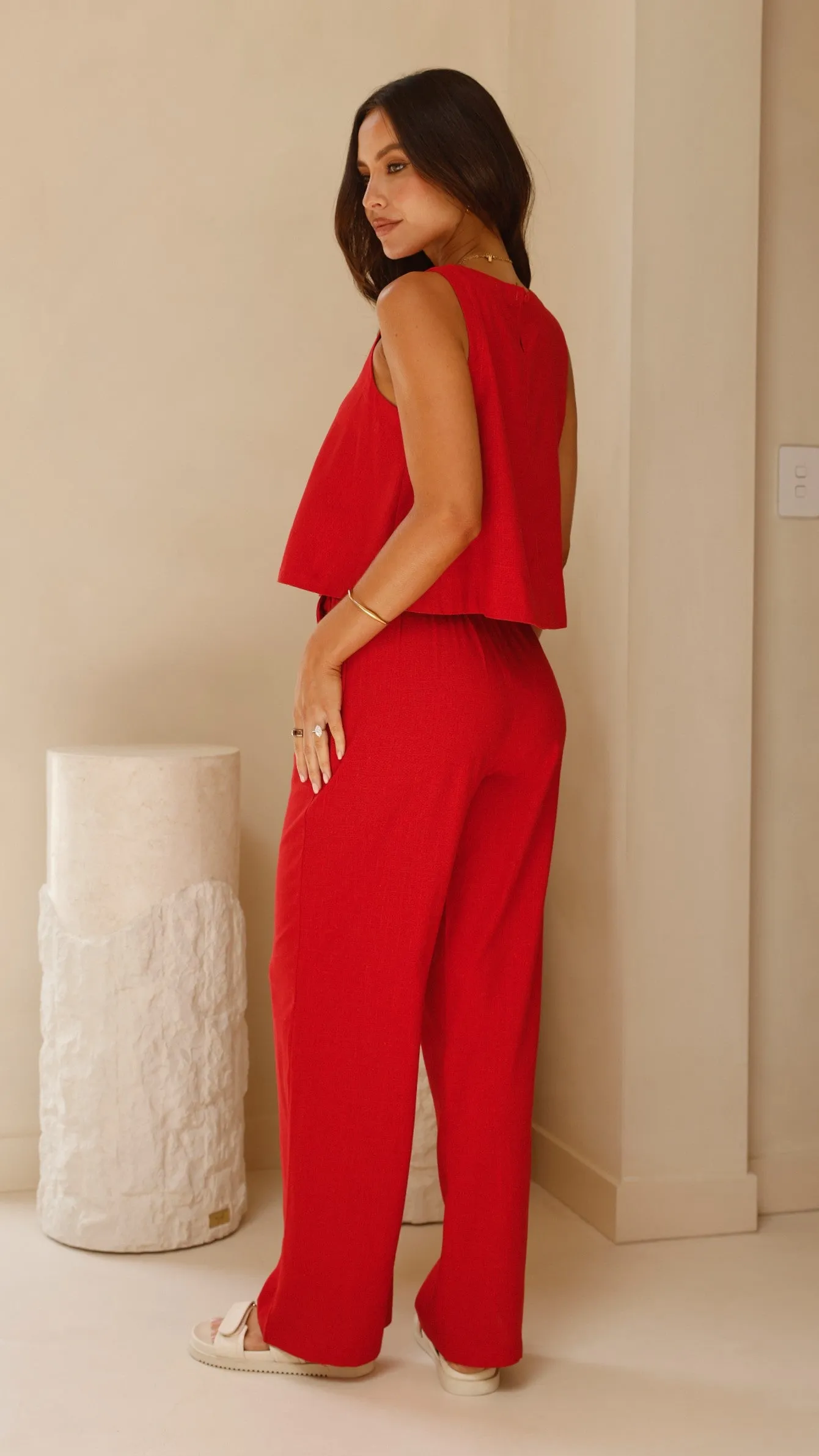 Valene Pants - Red