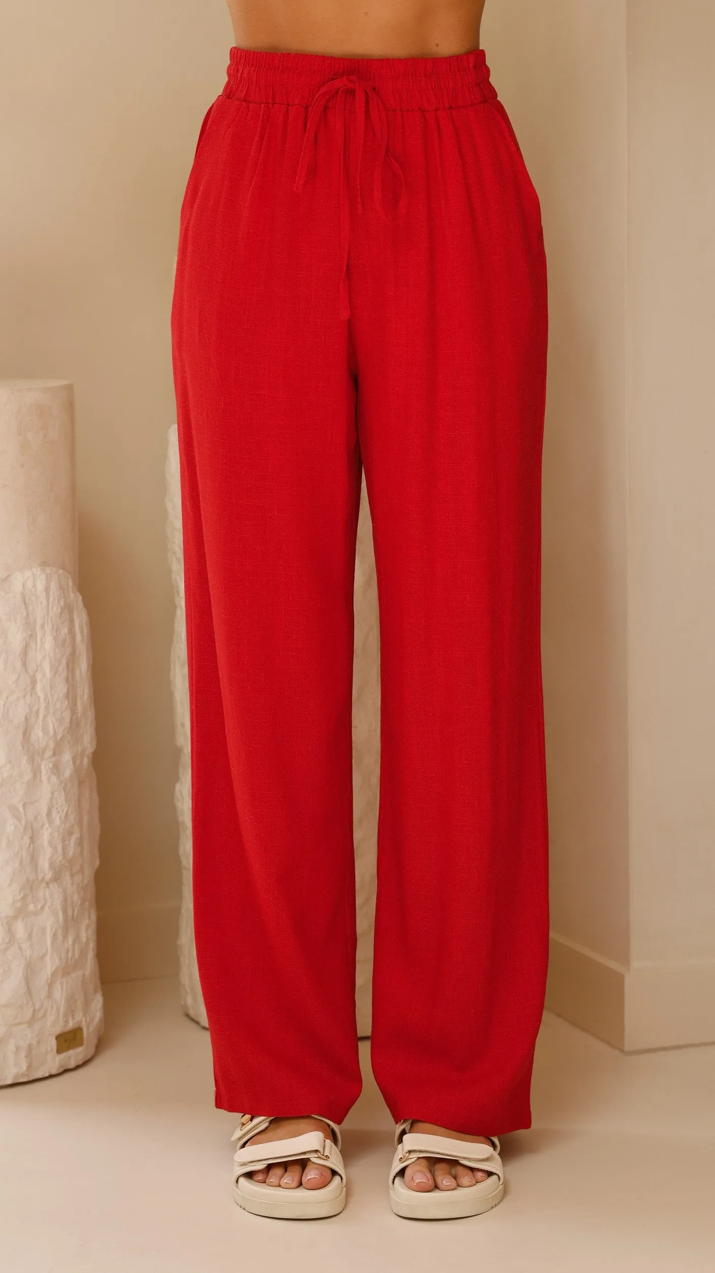 Valene Pants - Red
