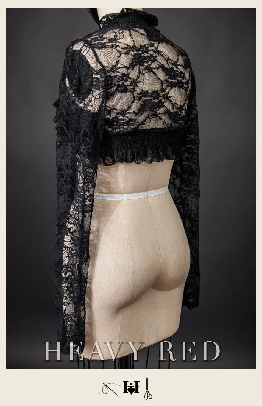 Victorian Lace Bed Jacket Long