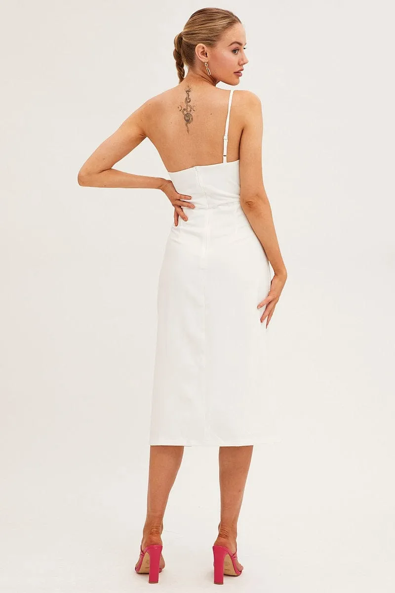 White Midi Dress Bodycon