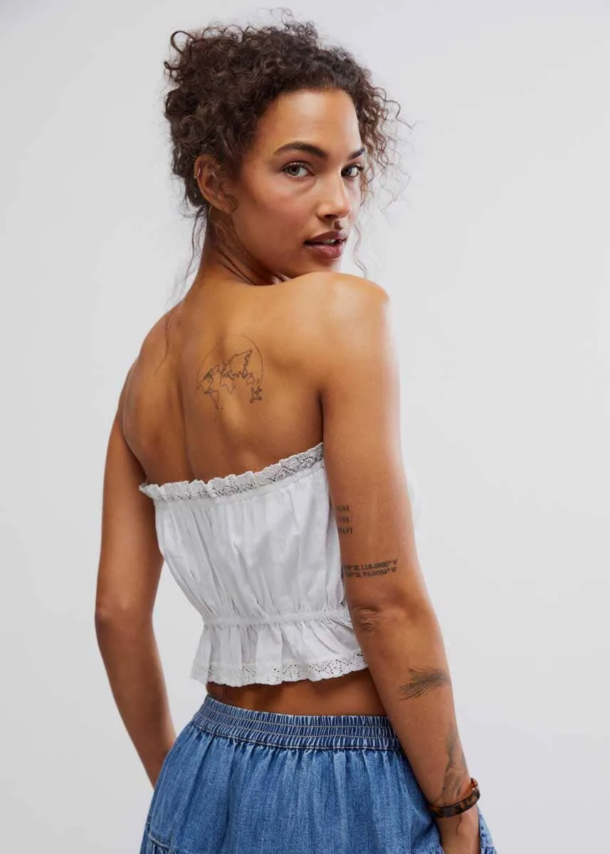 Wistful Daydream Tube Top - Optic White