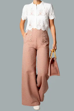 Zola Dragonfly Roselle Snap Button Crop Shirt